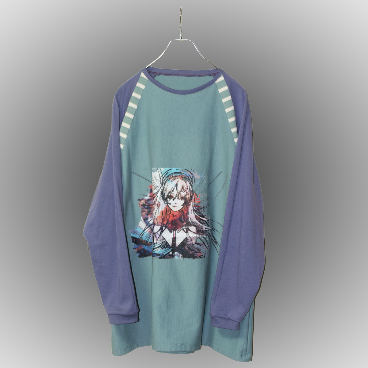 Border panel print T-shirt Dear:Rivett