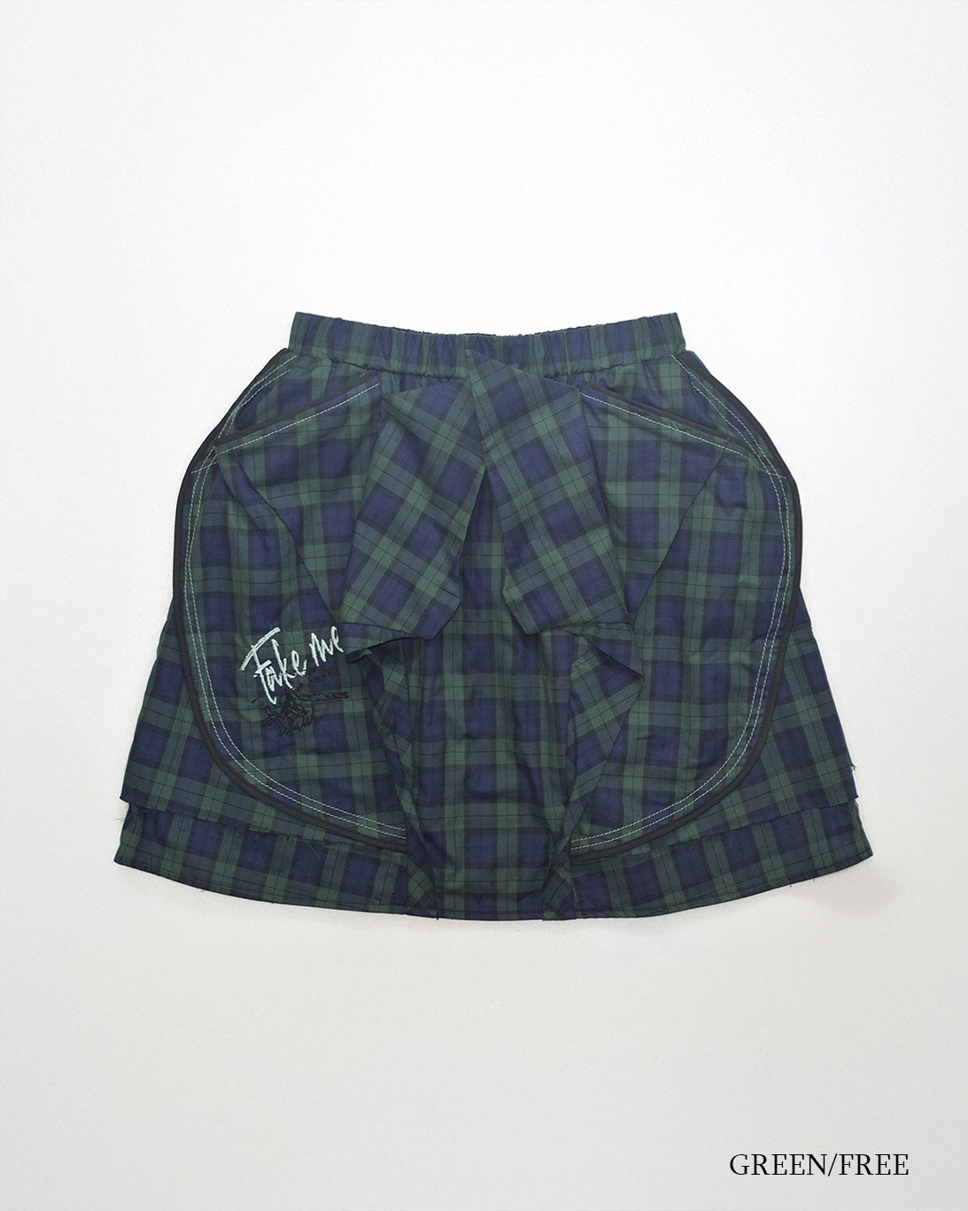 26AWPRE-ORBIT POCKETED CHECK SKIRT