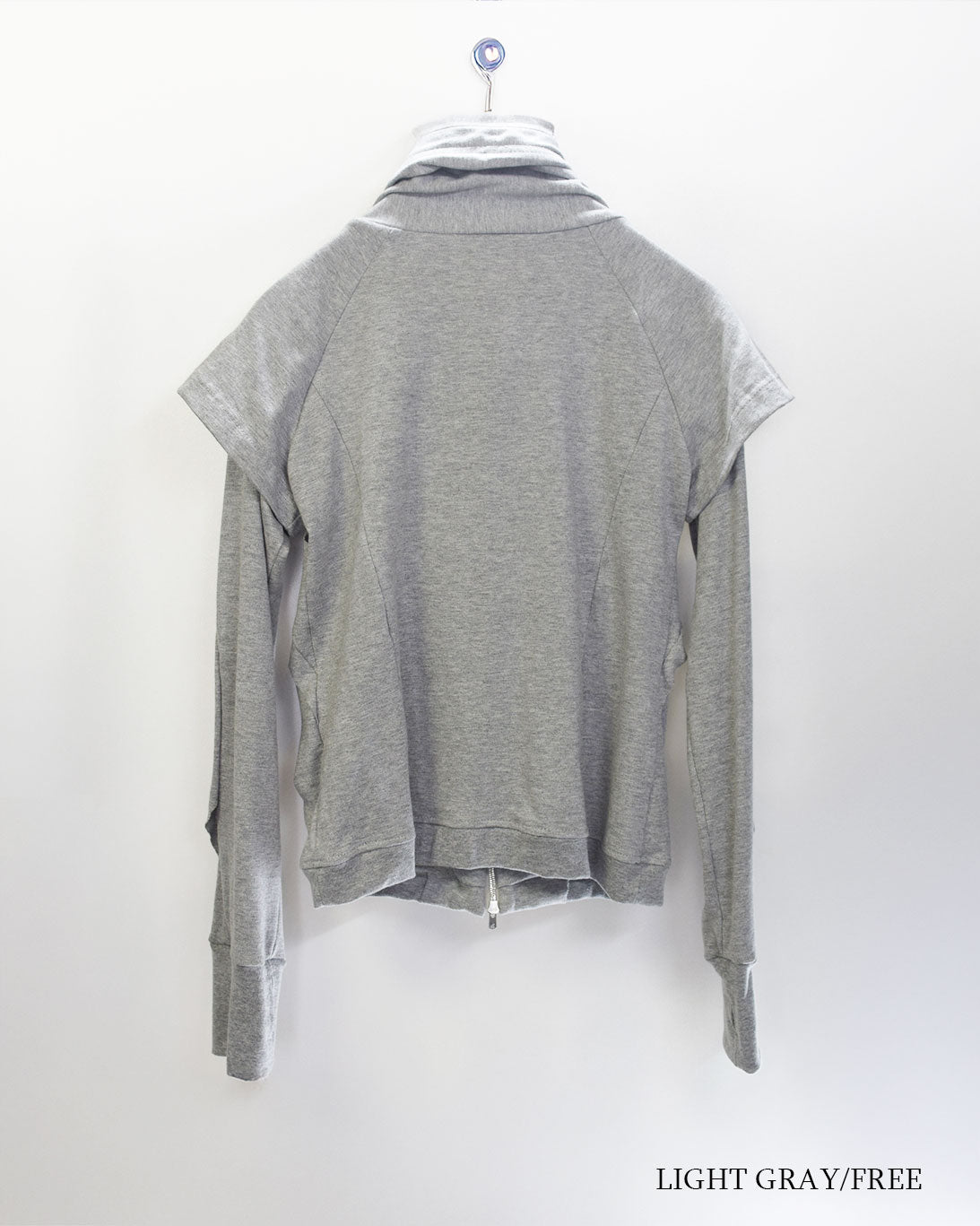 26AWPRE-VEIL NECK OVERLAY ZIP TOP