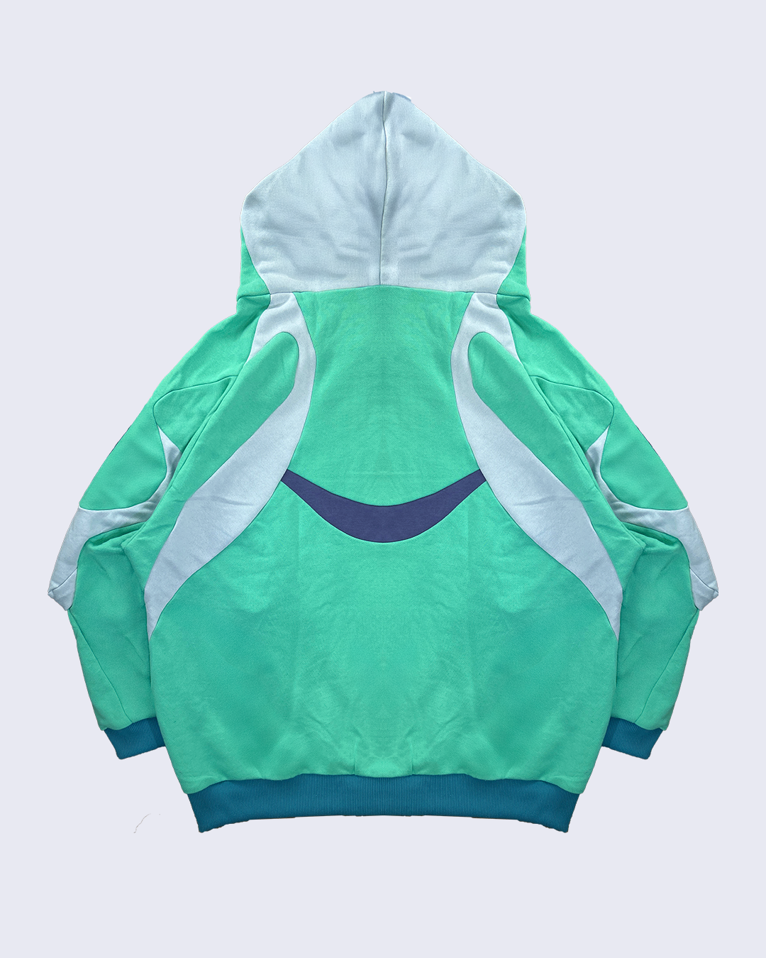 Flowing Sweat Hoodie-Green-