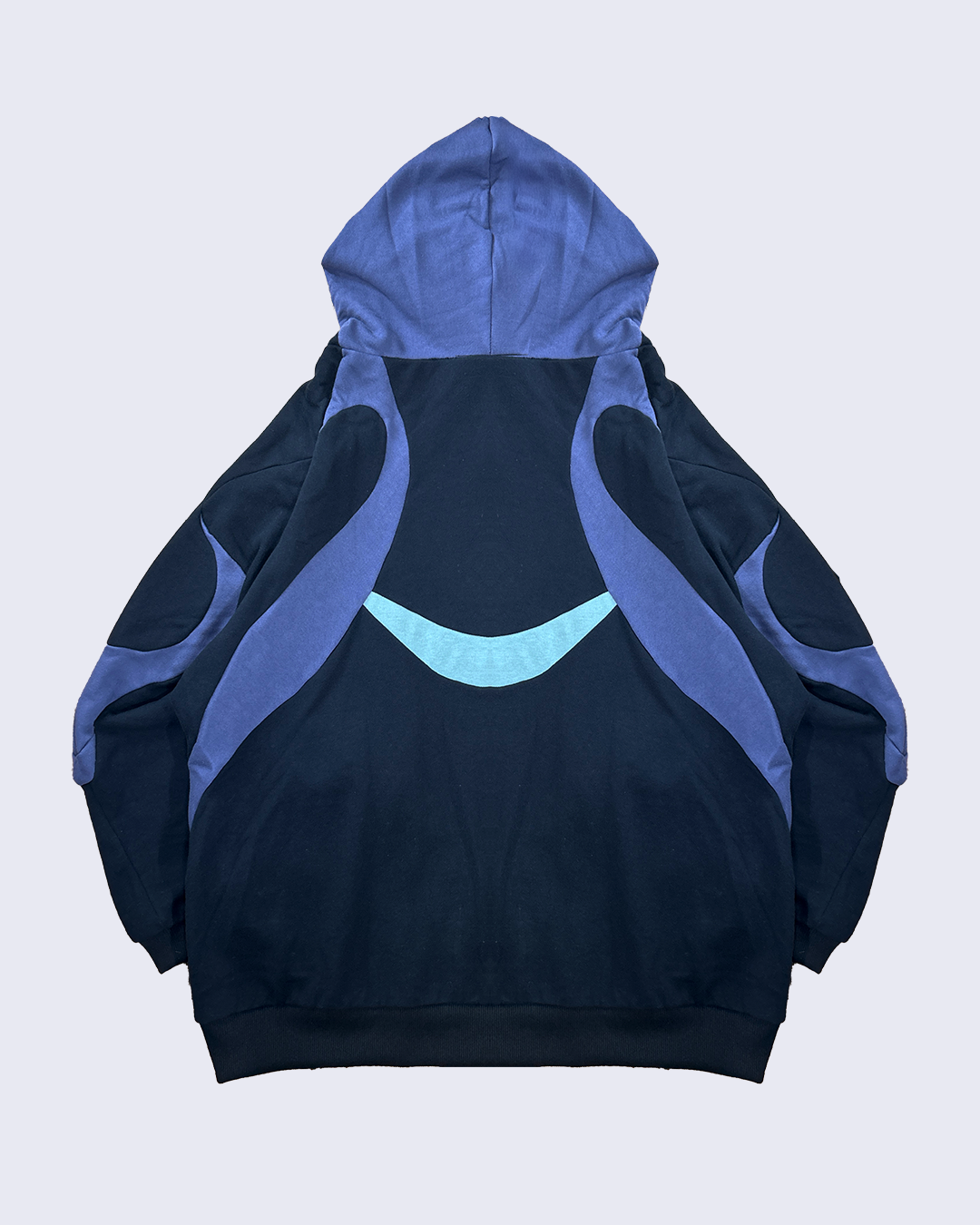 Flowing Sweat Hoodie-Black-