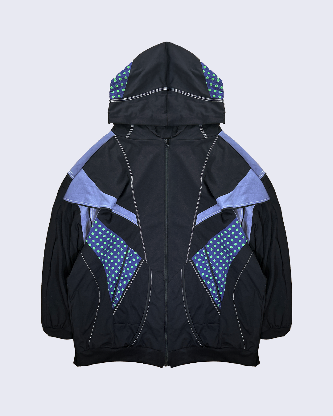 Magia Cape Big Hoodie-Black-