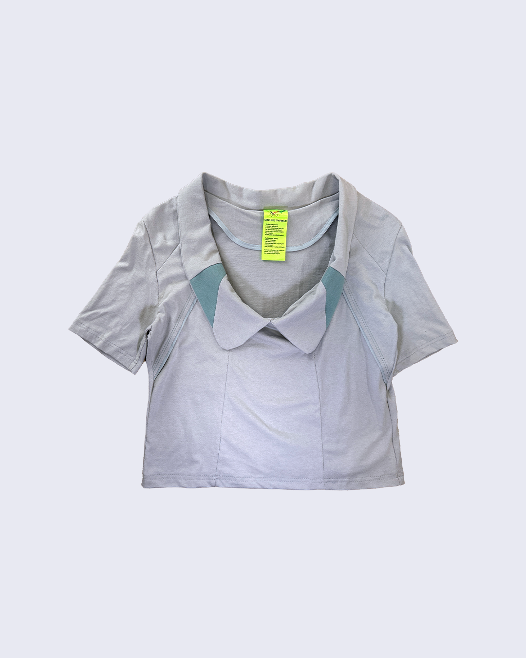 Over Cowl Neck Top-Gray-