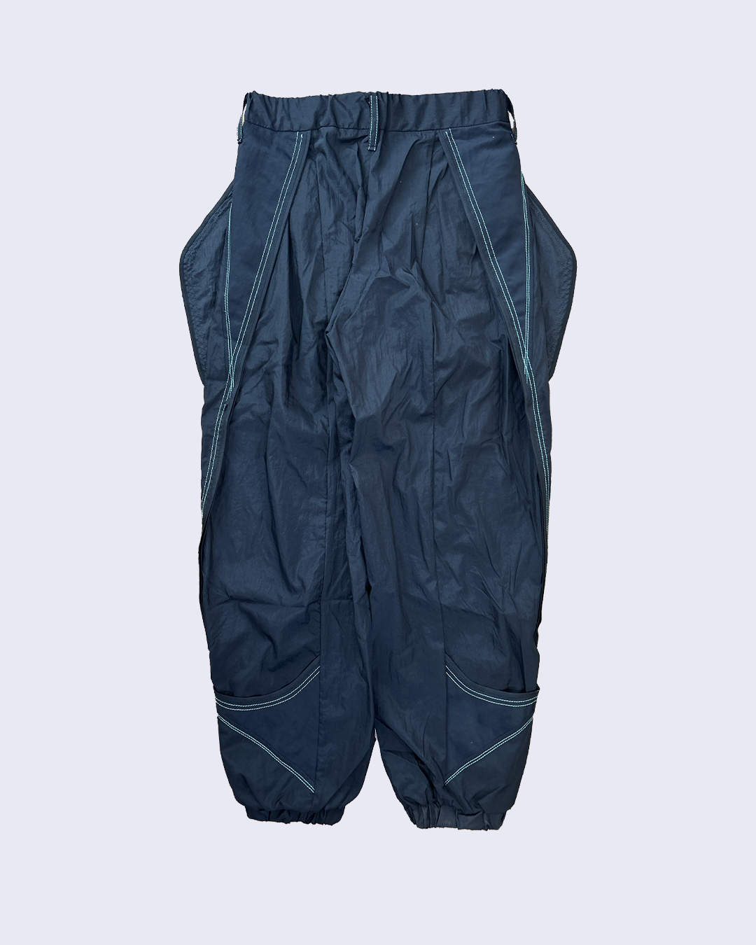 Orbit Pocket Nylon Pants-Black-