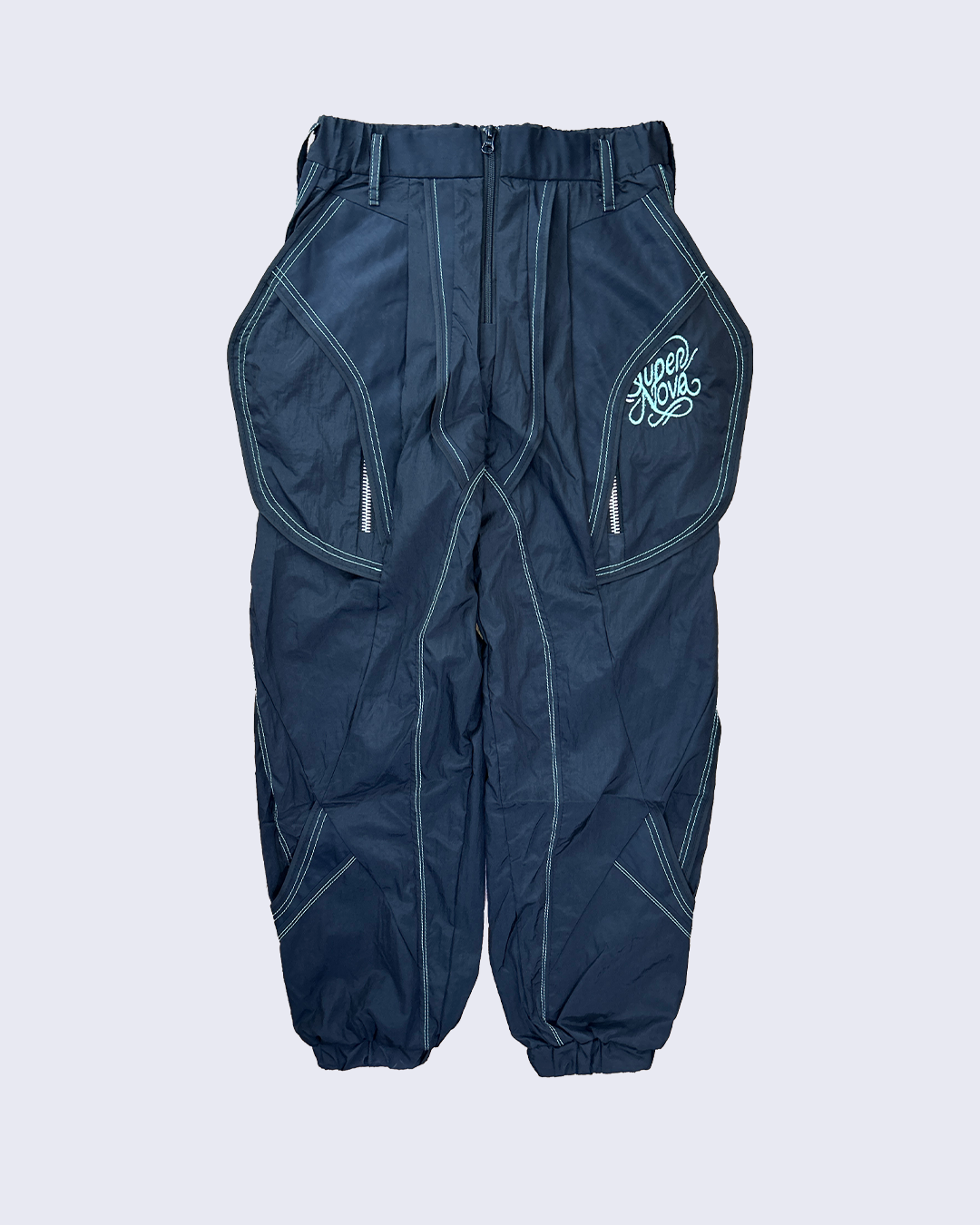 Orbit Pocket Nylon Pants-Black-