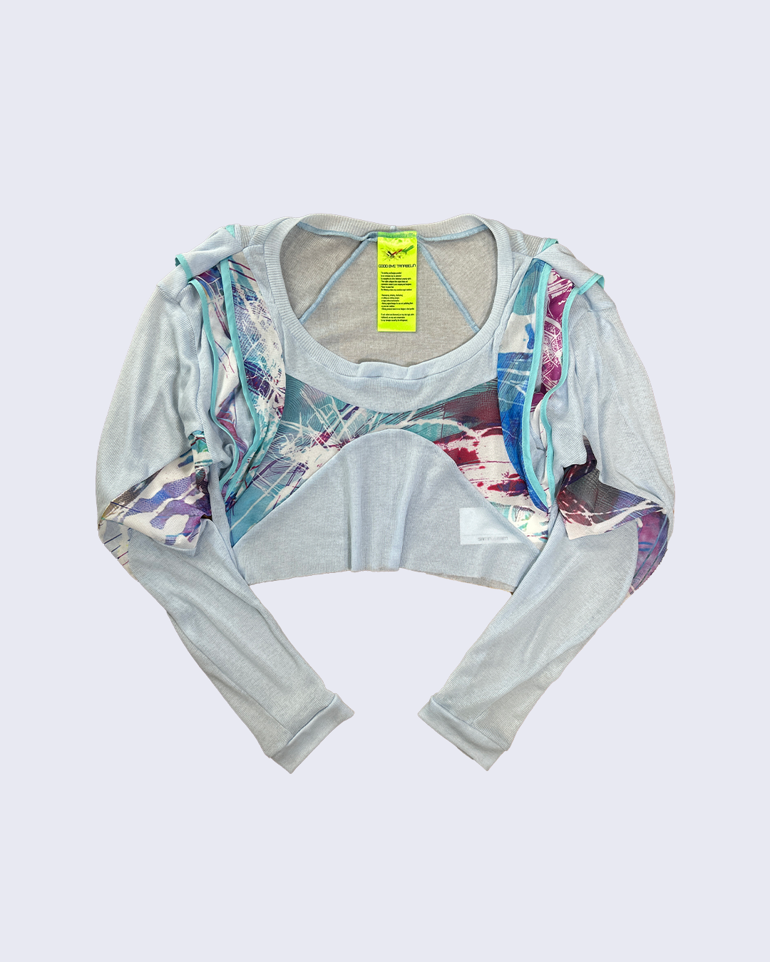 Valkyrie Sheer Top-Light Blue-