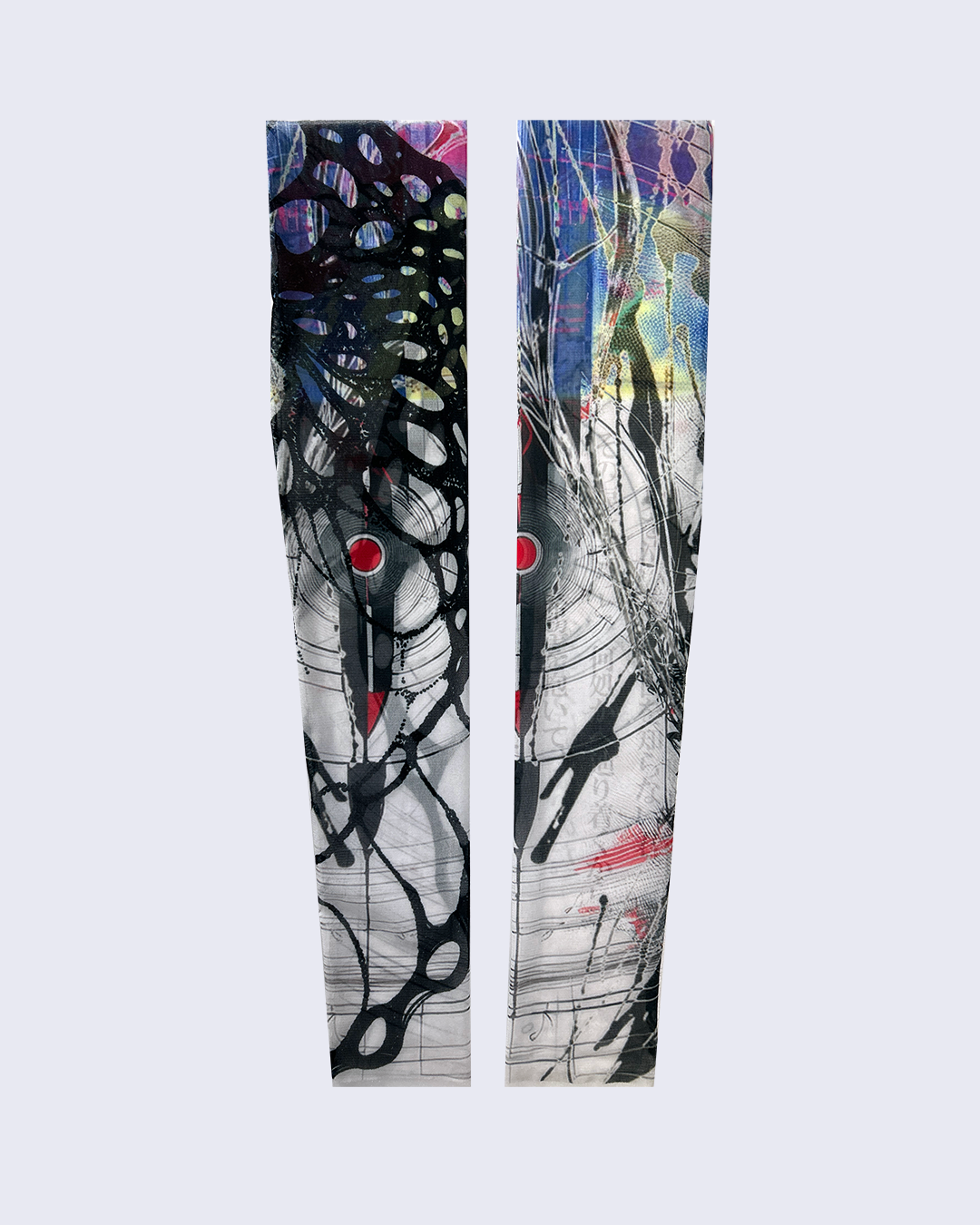Graphic Tulle Leg Warmers-Gray-