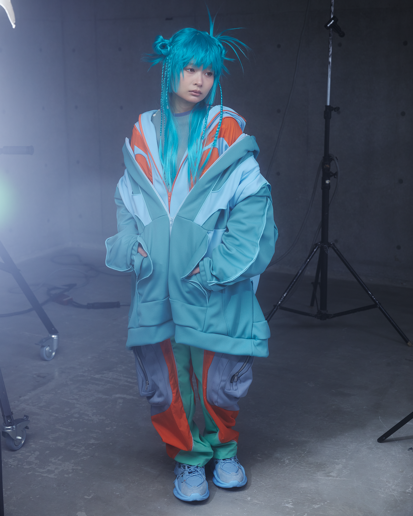 LIM25AW_Nylon Valkyrie Big Hoodie-Black-