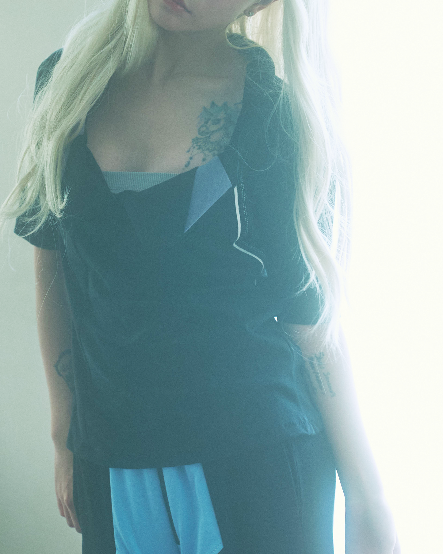 Over Cowl Neck Top-Black-