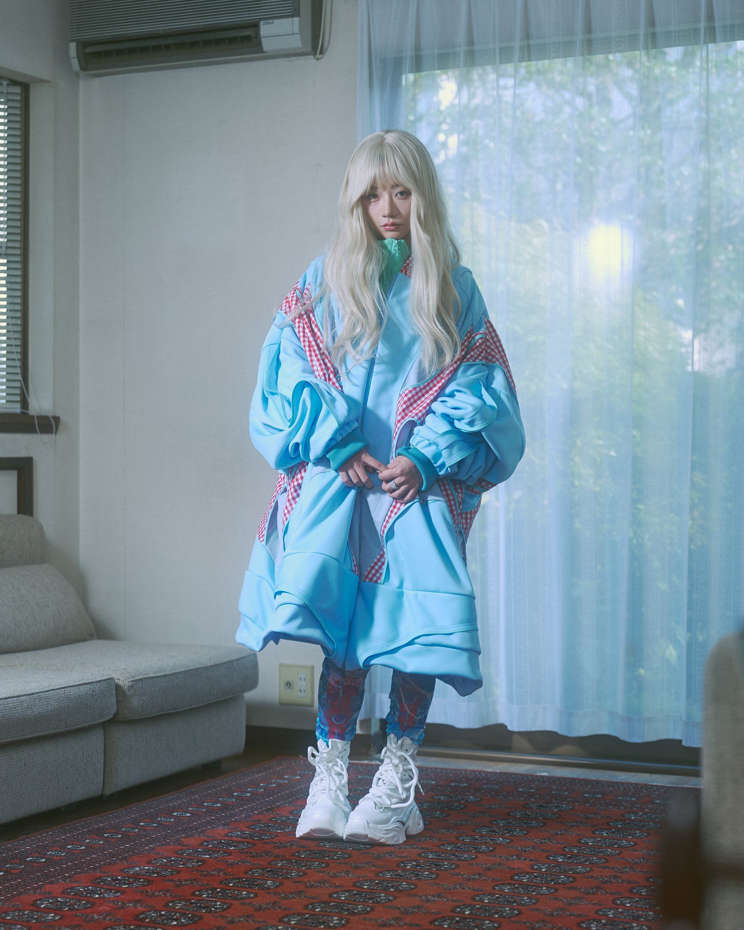 Valkyrie Big Hoodie-Light Blue-