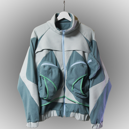 【前金100%】3-D pocket rib blouson Type:Overlapping