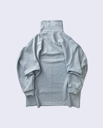 25AW Half-zip print sweat  Memory: Kissing girls-Gray-