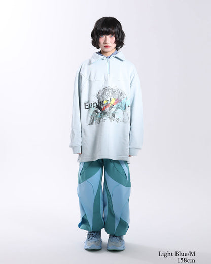 Half-Zip Print Sweat  Memory: Kissing Girls