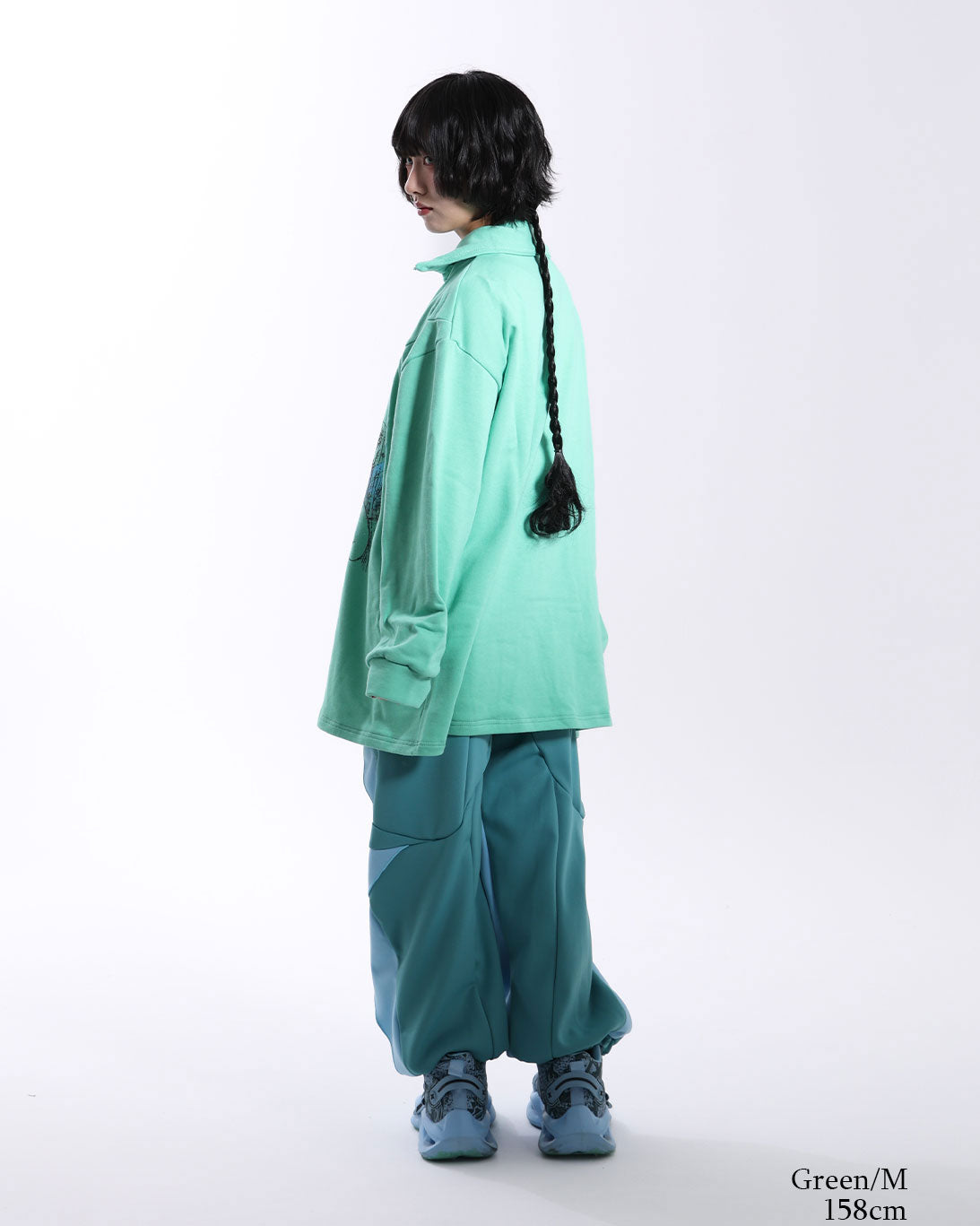 Half-Zip Print Sweat  Memory: Kissing Girls