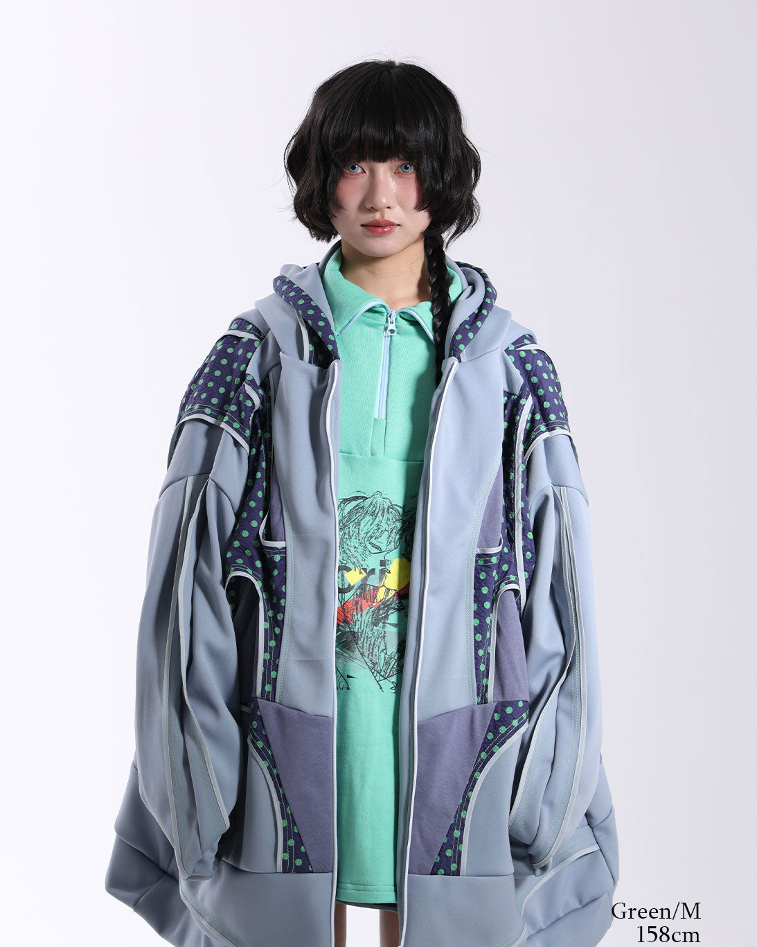 Half-Zip Print Sweat  Memory: Kissing Girls