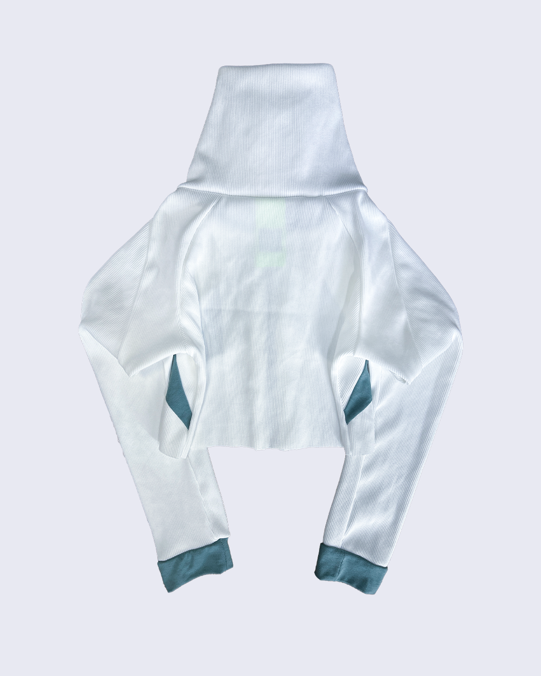 25AW Full zip rib tops-White-