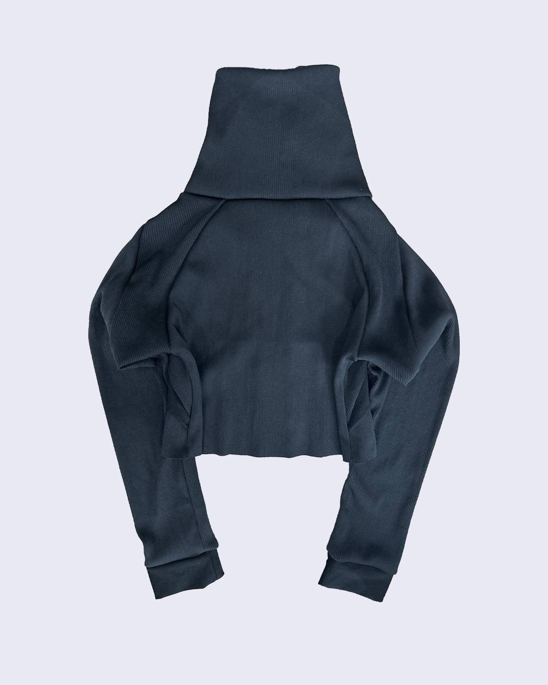 25AW Full zip rib tops-Black-