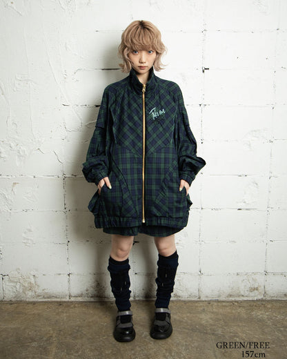 【前金30%】26AWPRE-ORBIT SURYA OVERSIZED ZIP CHECK JACKET