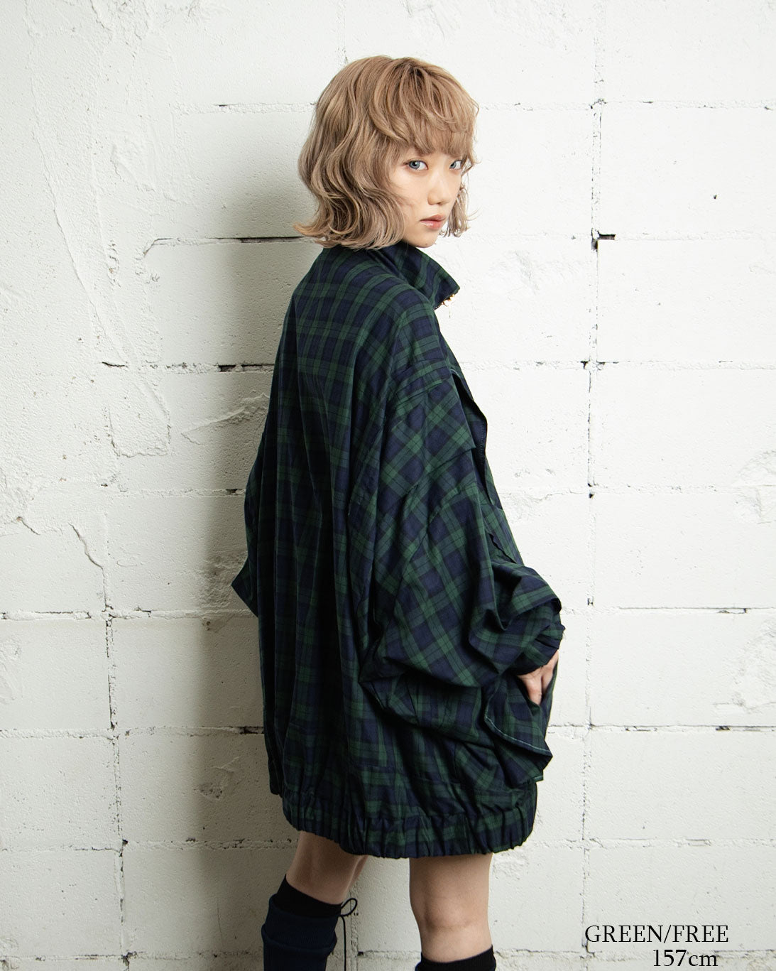 【前金30%】26AWPRE-ORBIT SURYA OVERSIZED ZIP CHECK JACKET