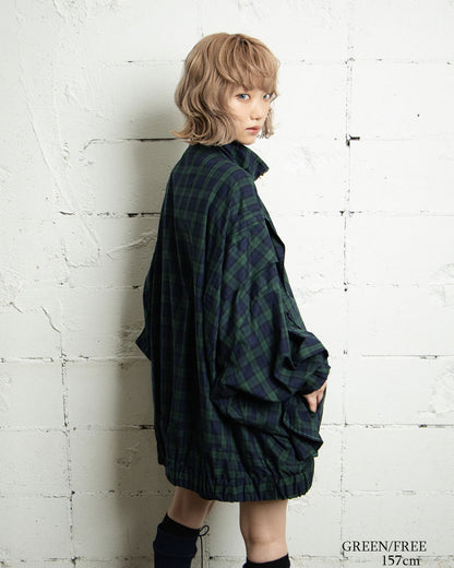 【前金30%】26AWPRE-ORBIT SURYA OVERSIZED ZIP CHECK JACKET