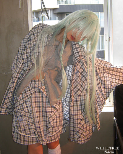 【前金30%】26AWPRE-ORBIT SURYA OVERSIZED ZIP CHECK JACKET