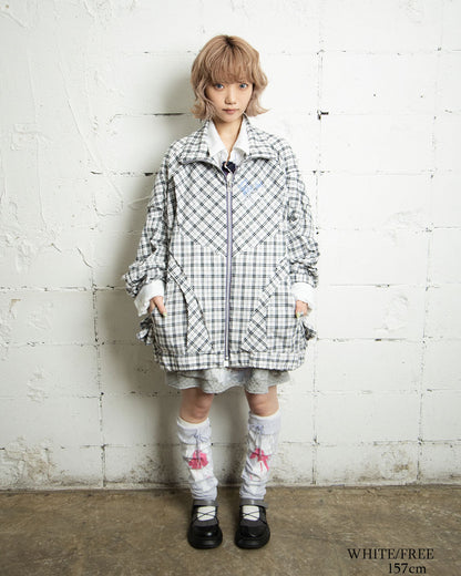 【前金30%】26AWPRE-ORBIT SURYA OVERSIZED ZIP CHECK JACKET