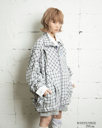 【前金30%】26AWPRE-ORBIT SURYA OVERSIZED ZIP CHECK JACKET
