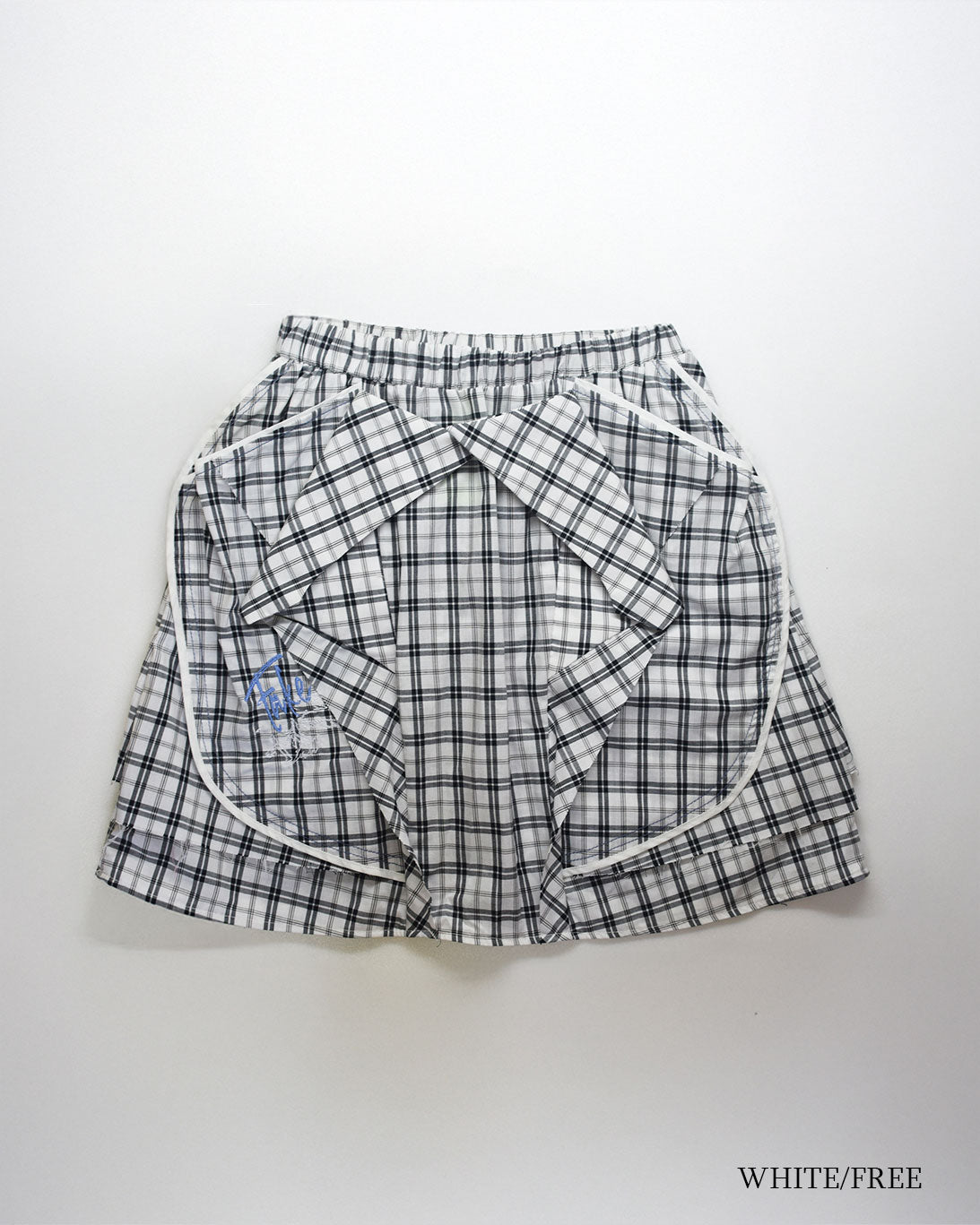 26AWPRE-ORBIT POCKETED CHECK SKIRT