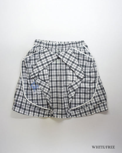 26AWPRE-ORBIT POCKETED CHECK SKIRT