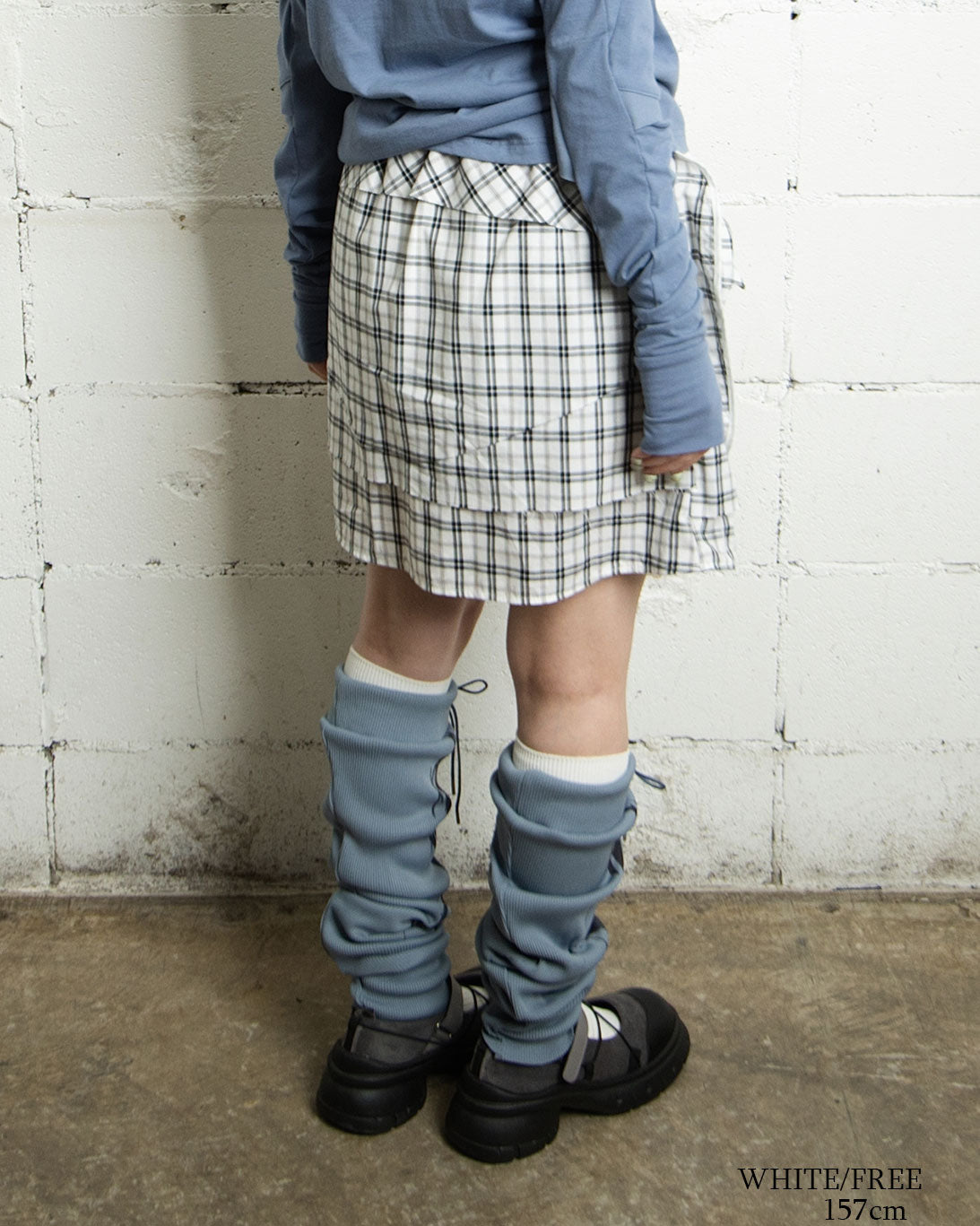 26AWPRE-ORBIT POCKETED CHECK SKIRT