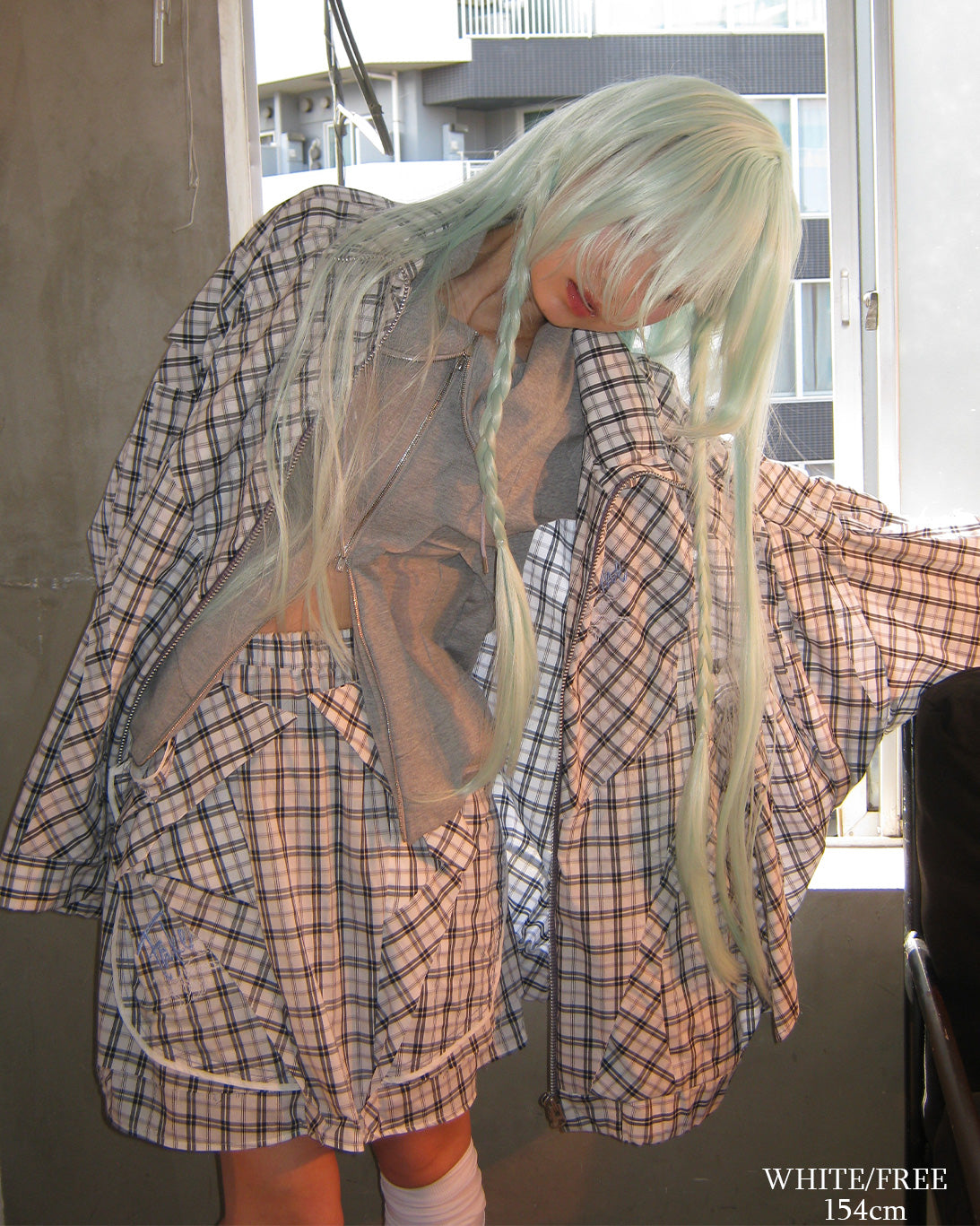 26AWPRE-ORBIT POCKETED CHECK SKIRT