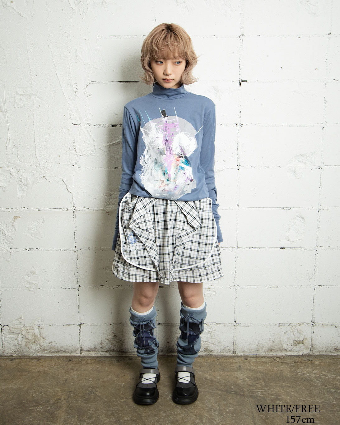 26AWPRE-ORBIT POCKETED CHECK SKIRT
