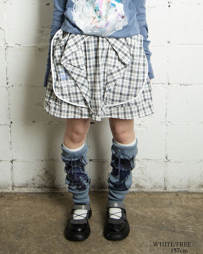 26AWPRE-ORBIT POCKETED CHECK SKIRT