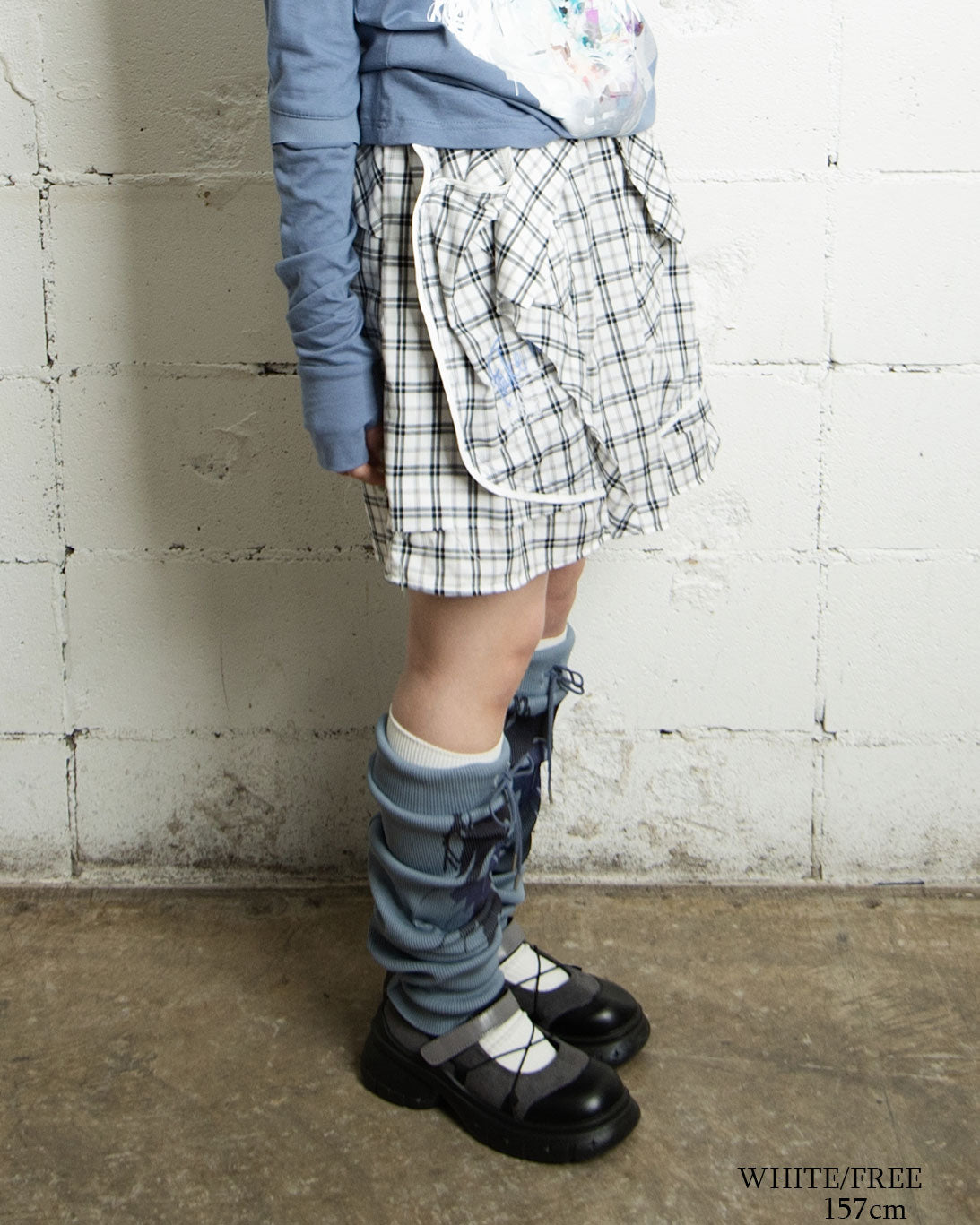 26AWPRE-ORBIT POCKETED CHECK SKIRT