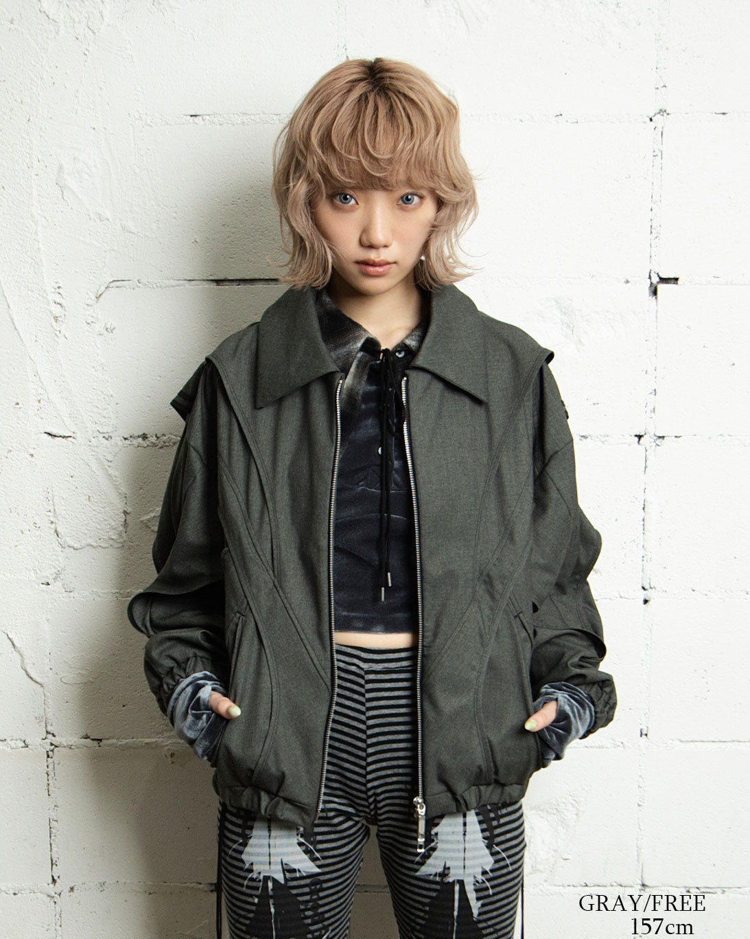 26AWPRE-ORBIT OVERLAY SHIRT COLLAR JACKET