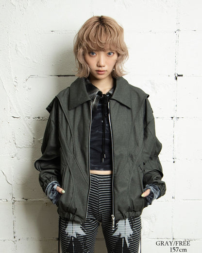 26AWPRE-ORBIT OVERLAY SHIRT COLLAR JACKET