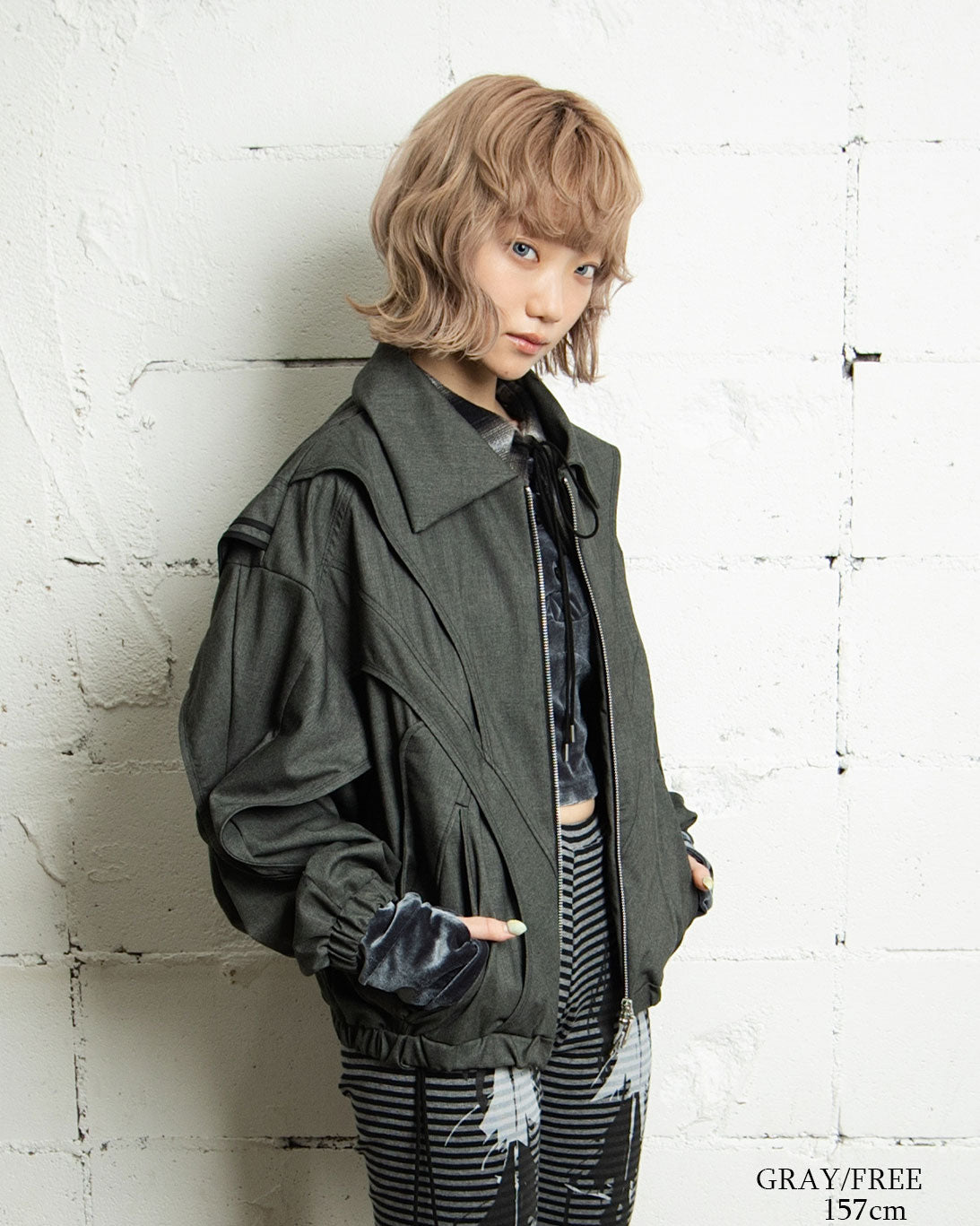 26AWPRE-ORBIT OVERLAY SHIRT COLLAR JACKET