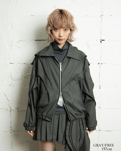 26AWPRE-ORBIT OVERLAY SHIRT COLLAR JACKET