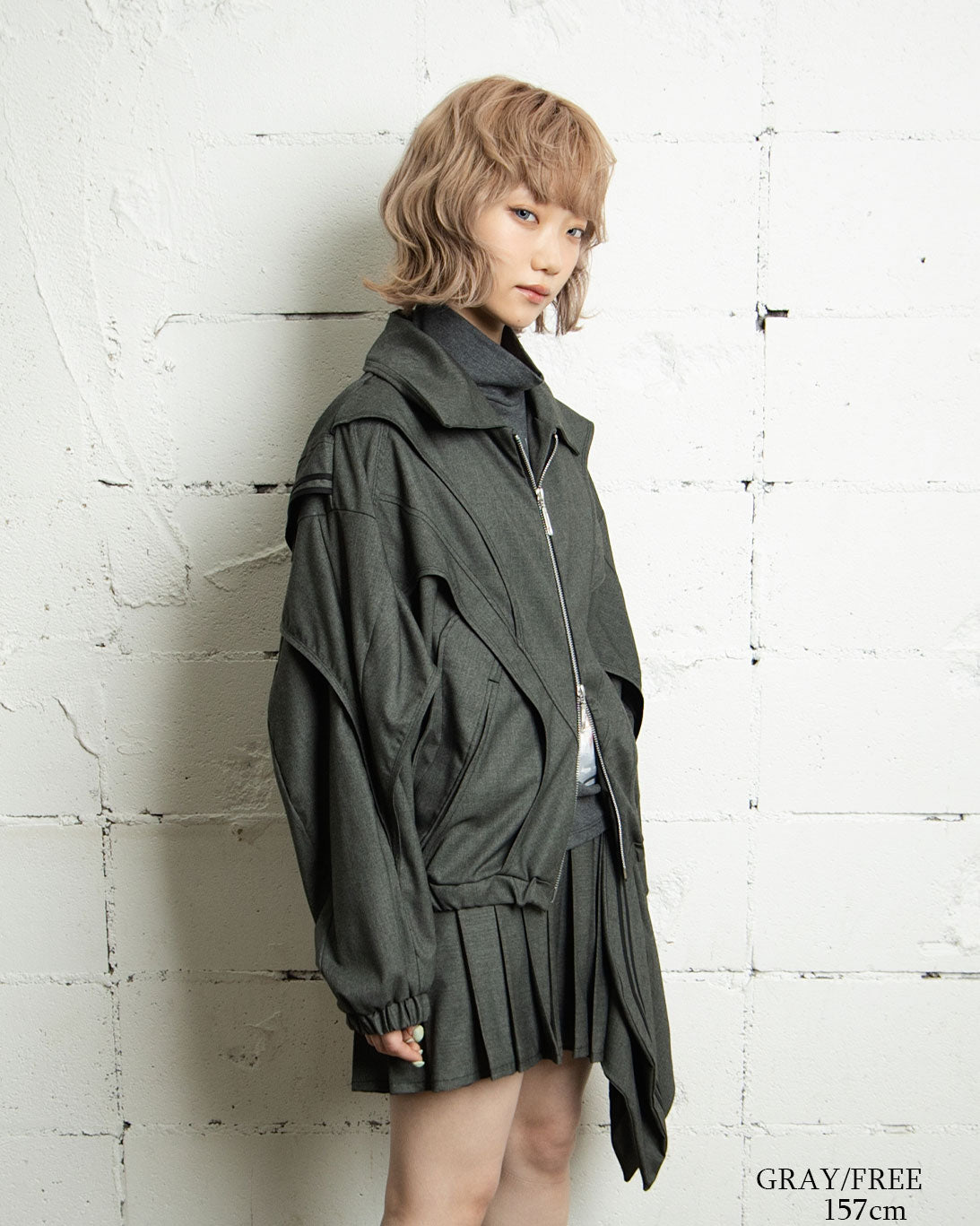 26AWPRE-ORBIT OVERLAY SHIRT COLLAR JACKET