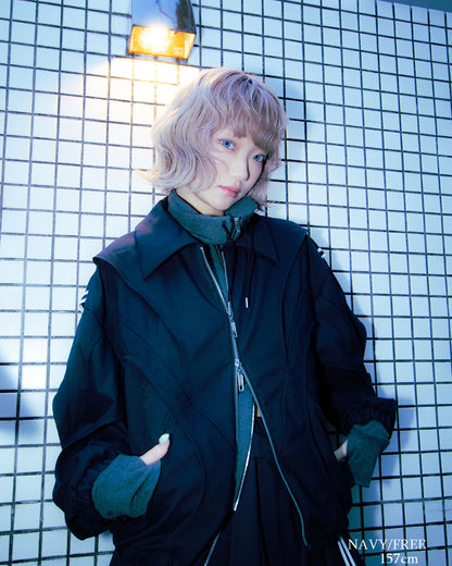 26AWPRE-ORBIT OVERLAY SHIRT COLLAR JACKET