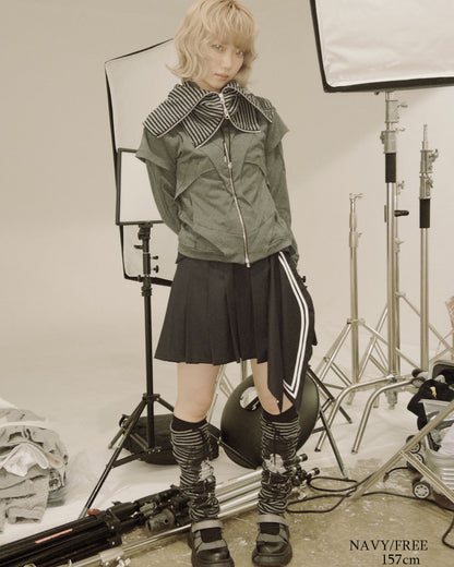 【前金30%】26AWPRE-SAILOR PANEL PLEATED SKIRT