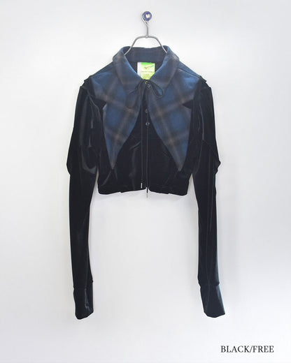 【前金30%】26AWPRE-SYMPHONIC COLLAR VELOUR TOP