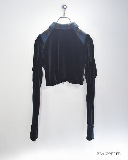 【前金30%】26AWPRE-SYMPHONIC COLLAR VELOUR TOP
