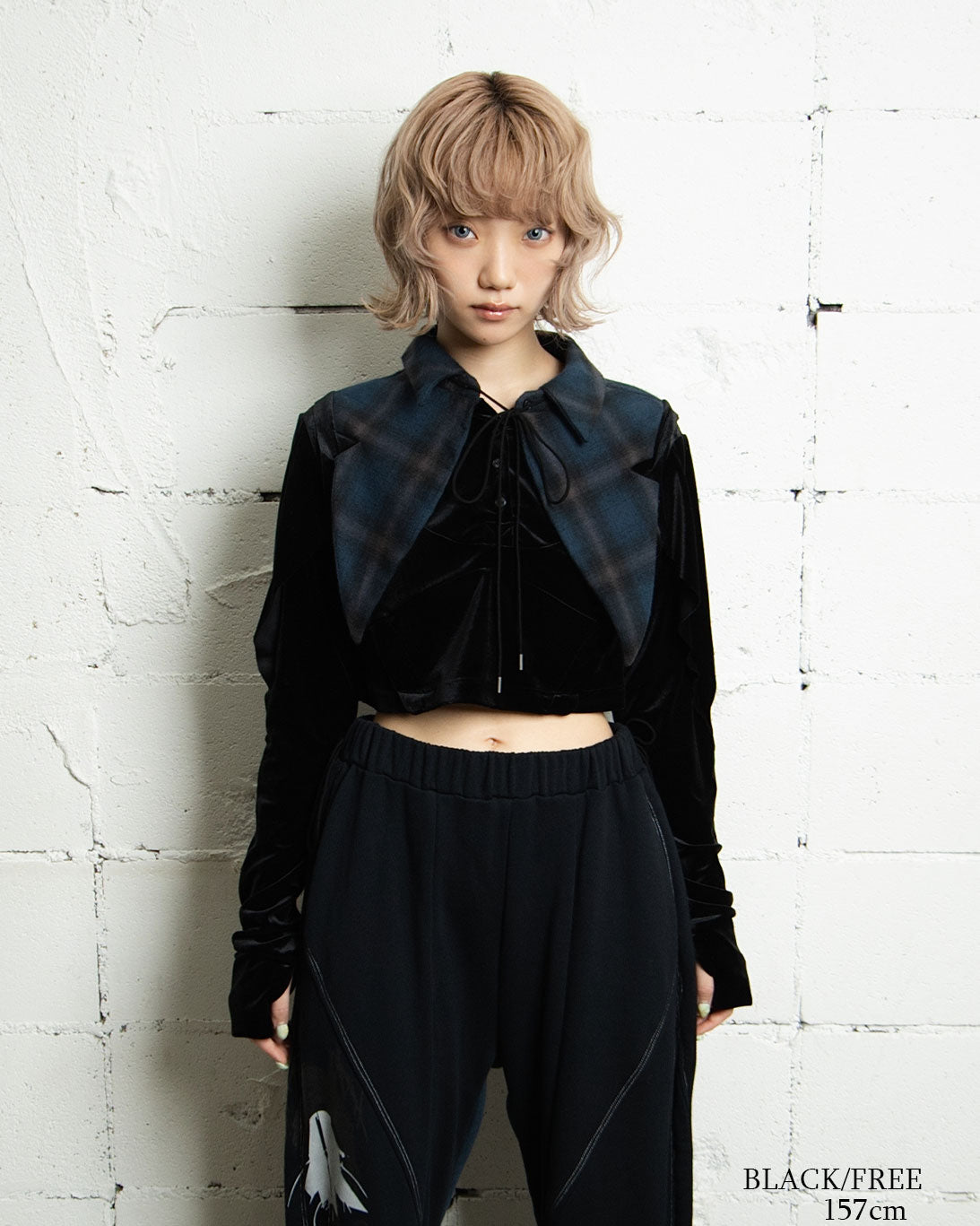 【前金30%】26AWPRE-SYMPHONIC COLLAR VELOUR TOP