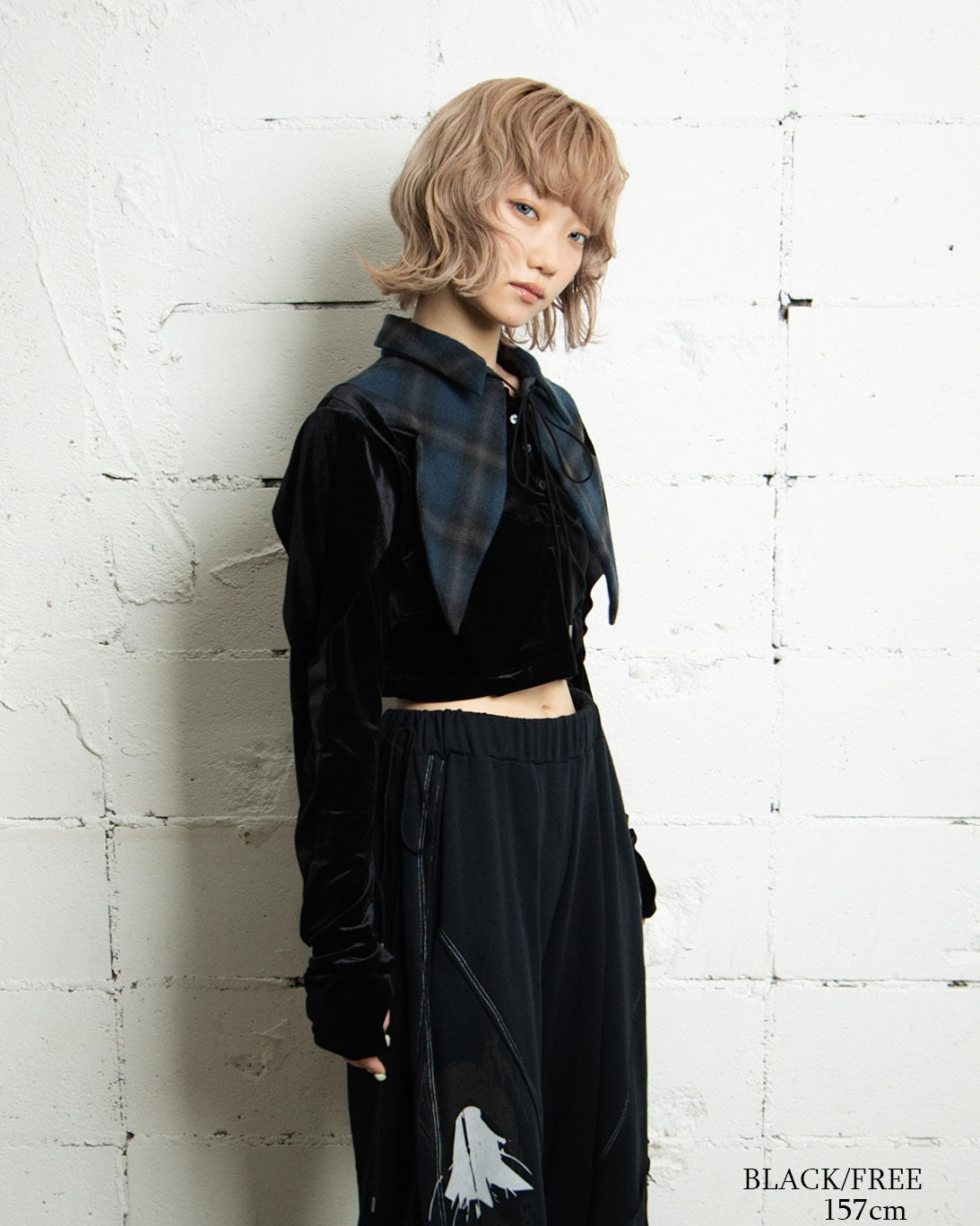 【前金30%】26AWPRE-SYMPHONIC COLLAR VELOUR TOP