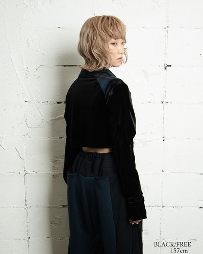 【前金30%】26AWPRE-SYMPHONIC COLLAR VELOUR TOP