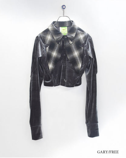 【前金30%】26AWPRE-SYMPHONIC COLLAR VELOUR TOP