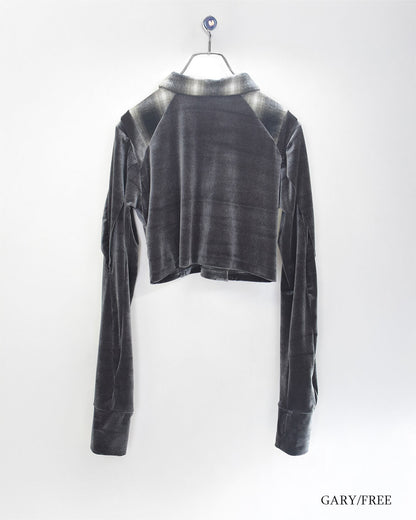 【前金30%】26AWPRE-SYMPHONIC COLLAR VELOUR TOP