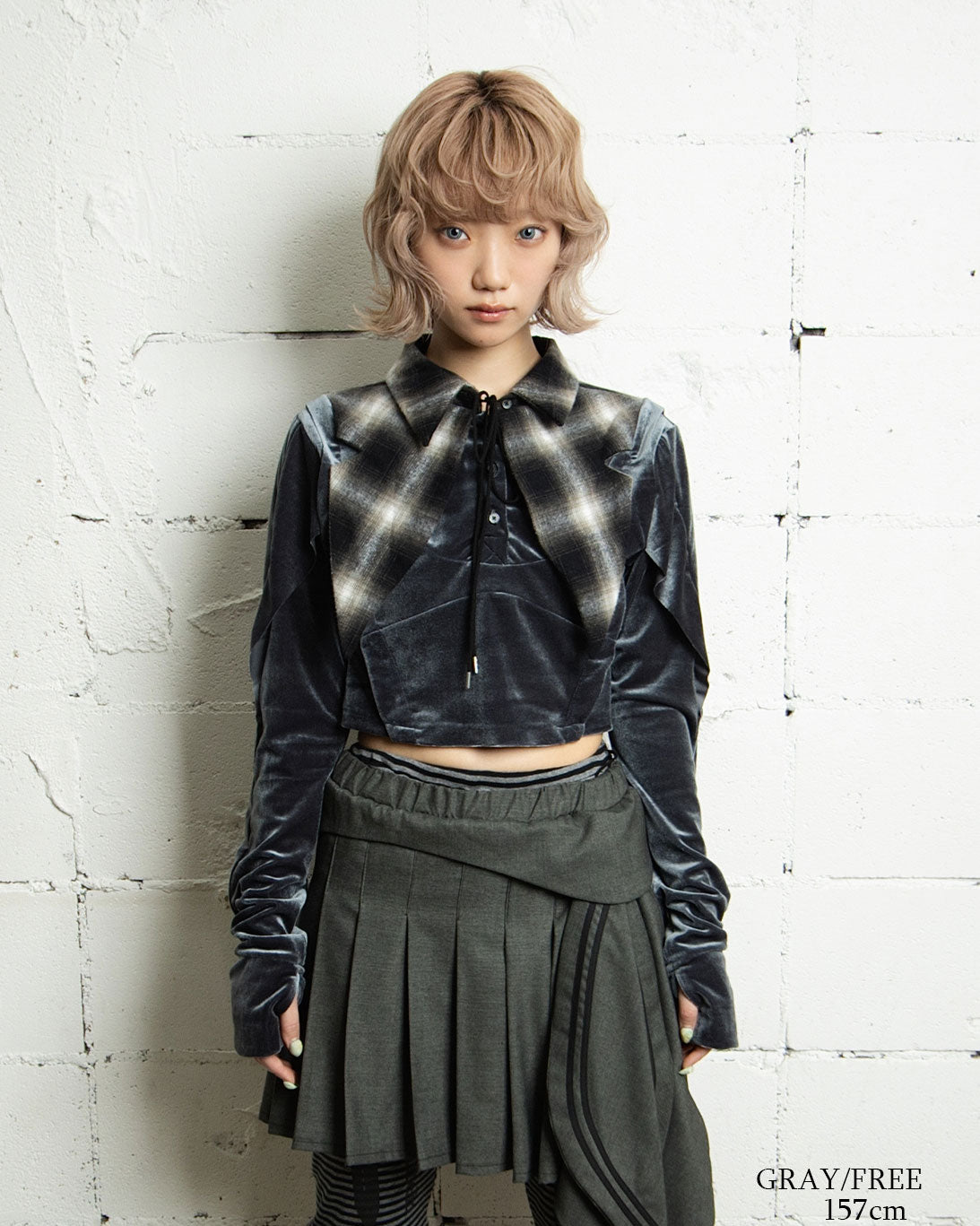 【前金30%】26AWPRE-SYMPHONIC COLLAR VELOUR TOP