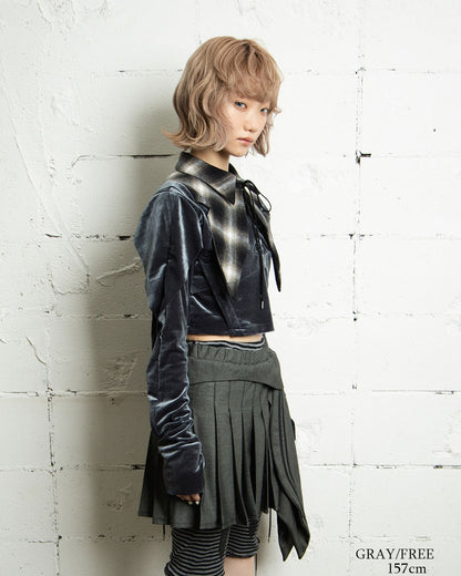 【前金30%】26AWPRE-SYMPHONIC COLLAR VELOUR TOP